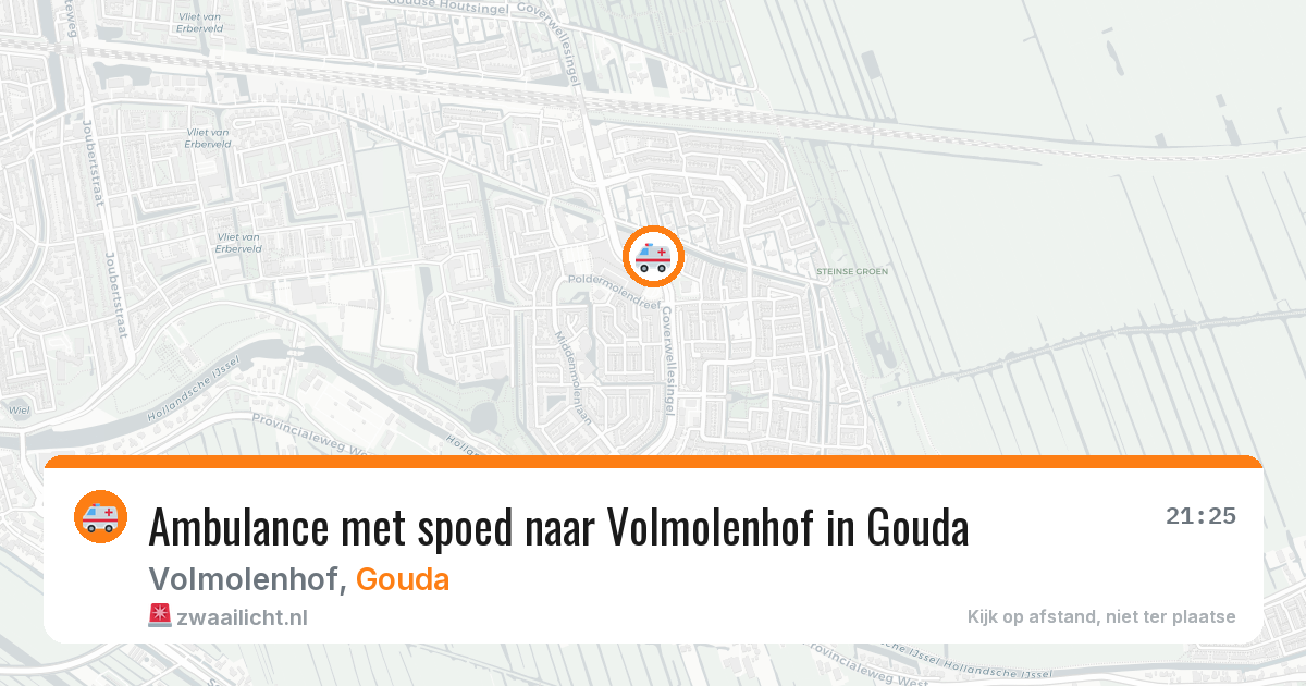 Ambulance met spoed naar Volmolenhof in Gouda — 8 feb 2026