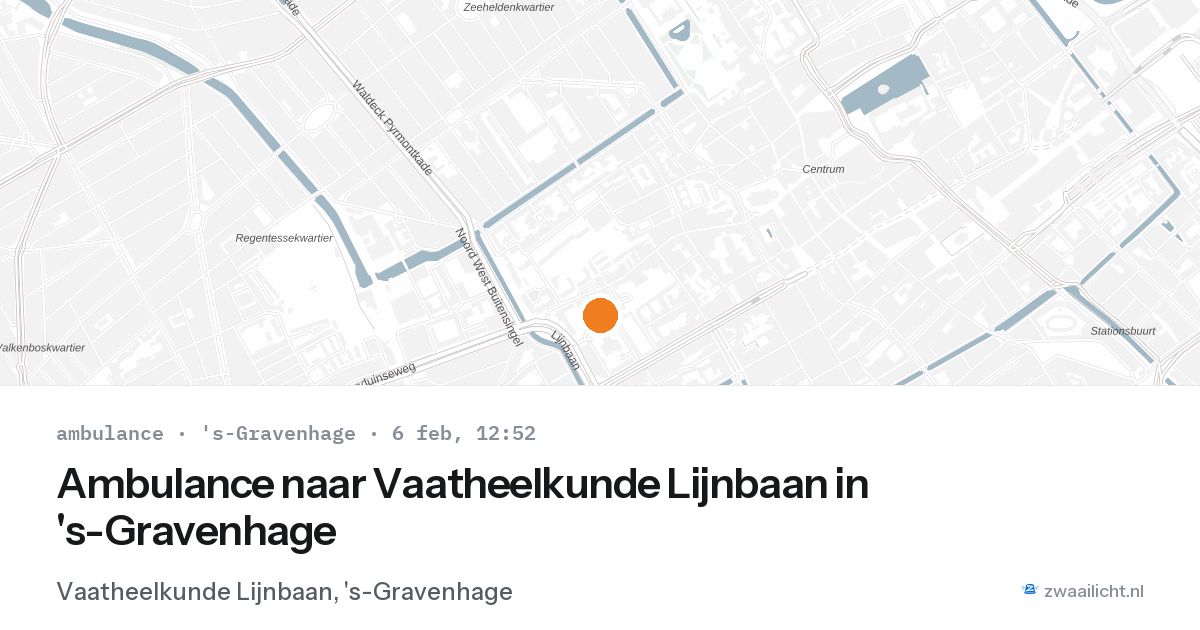 Ambulance naar Vaatheelkunde Lijnbaan in 's-Gravenhage — 6 feb 2026