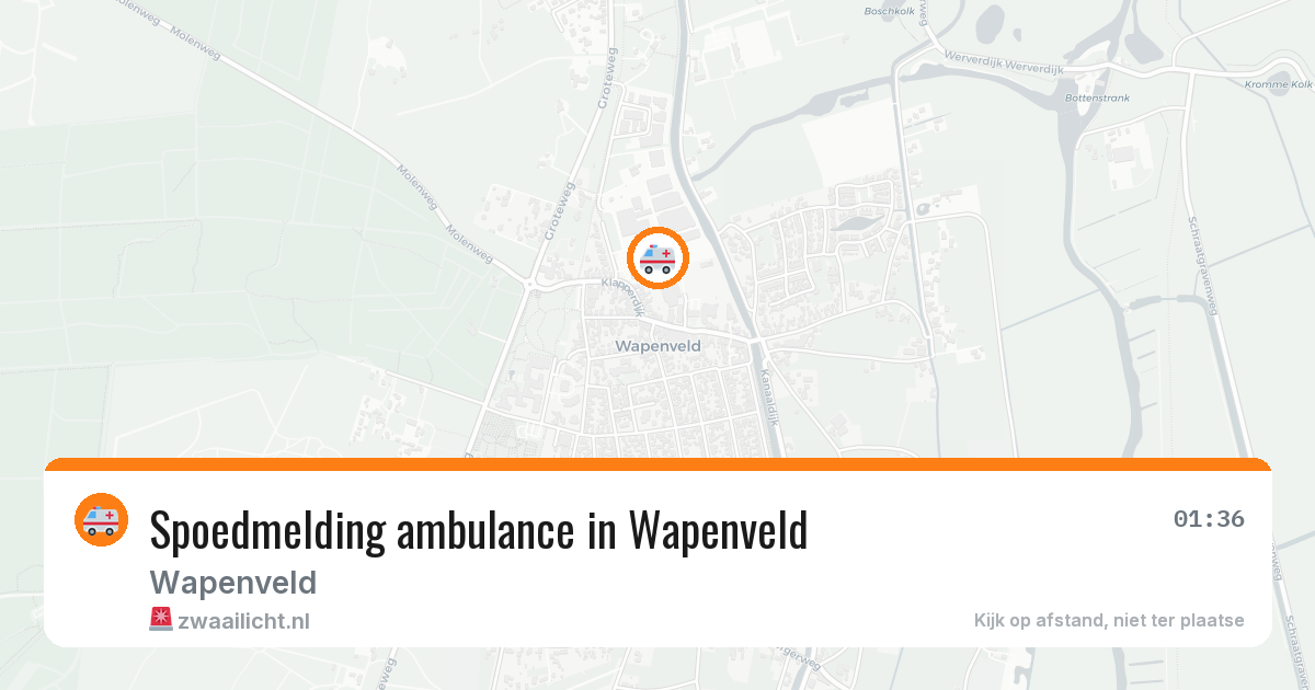 Spoedmelding ambulance in Wapenveld — 9 feb 2026