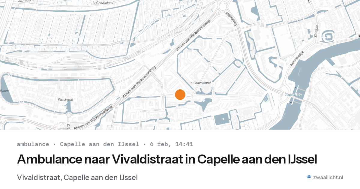 Ambulance naar Vivaldistraat in Capelle aan den IJssel — 6 feb 2026
