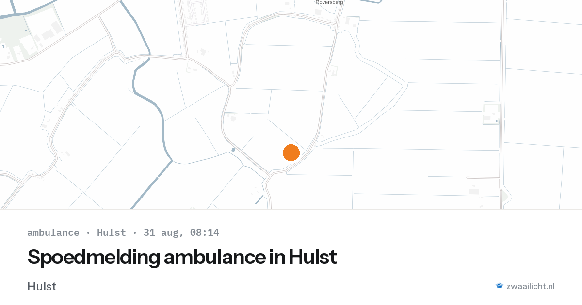 Spoedmelding ambulance in Hulst — 31 aug 2026