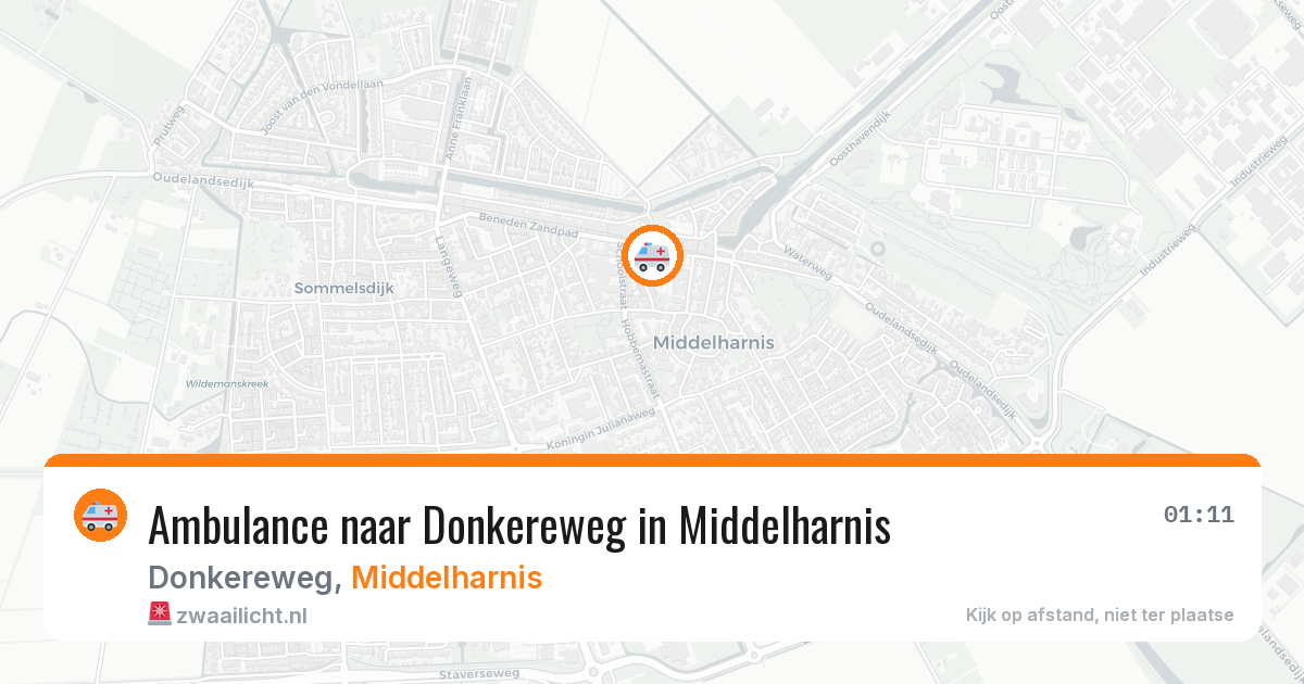 Ambulance naar Donkereweg in Middelharnis — 13 jun 2026
