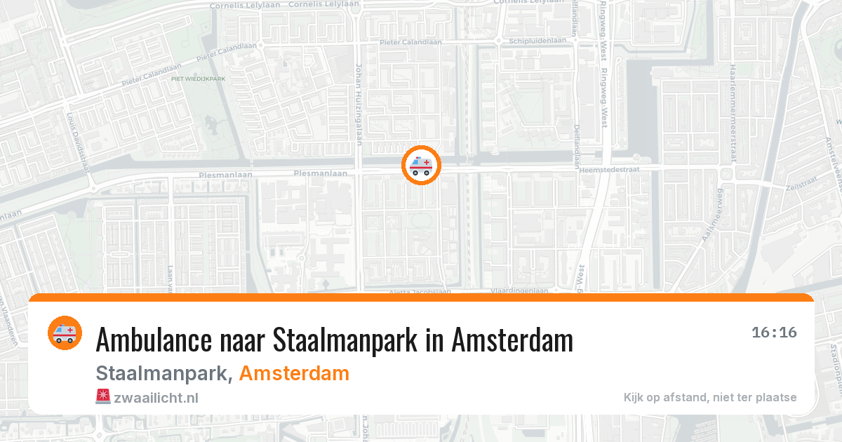 Ambulance naar Staalmanpark in Amsterdam — 11 jul 2026
