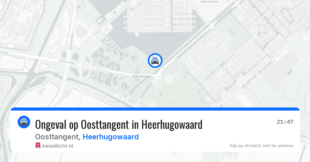Ongeval op Oosttangent in Heerhugowaard — 21 apr 2026
