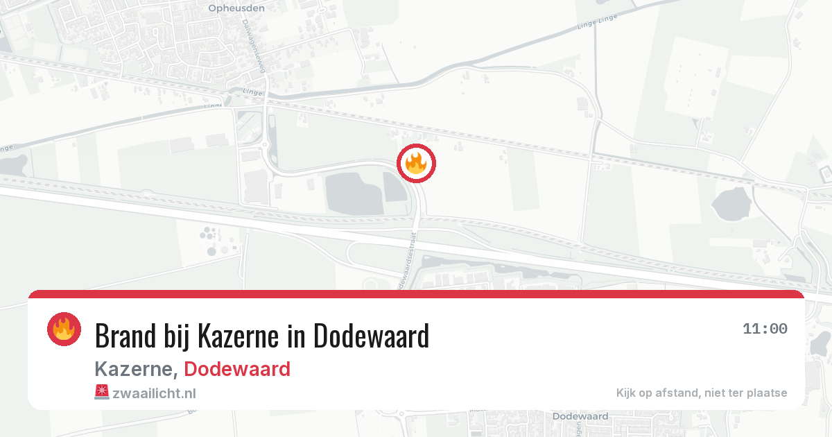 Brand bij Kazerne in Dodewaard — 29 mei 2026