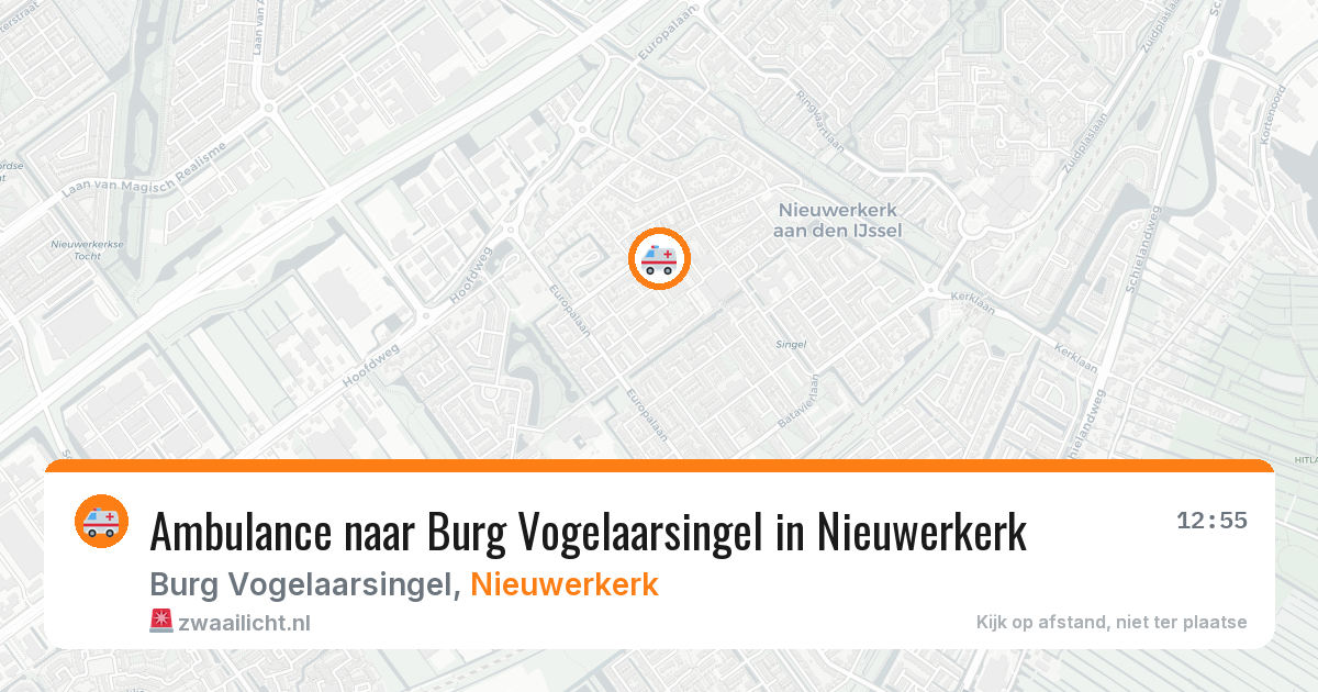 Ambulance naar Burg Vogelaarsingel in Nieuwerkerk — 12 jul 2026