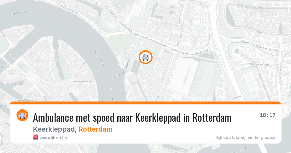 Ambulance met spoed naar Keerkleppad in Rotterdam — 27 mei 2026