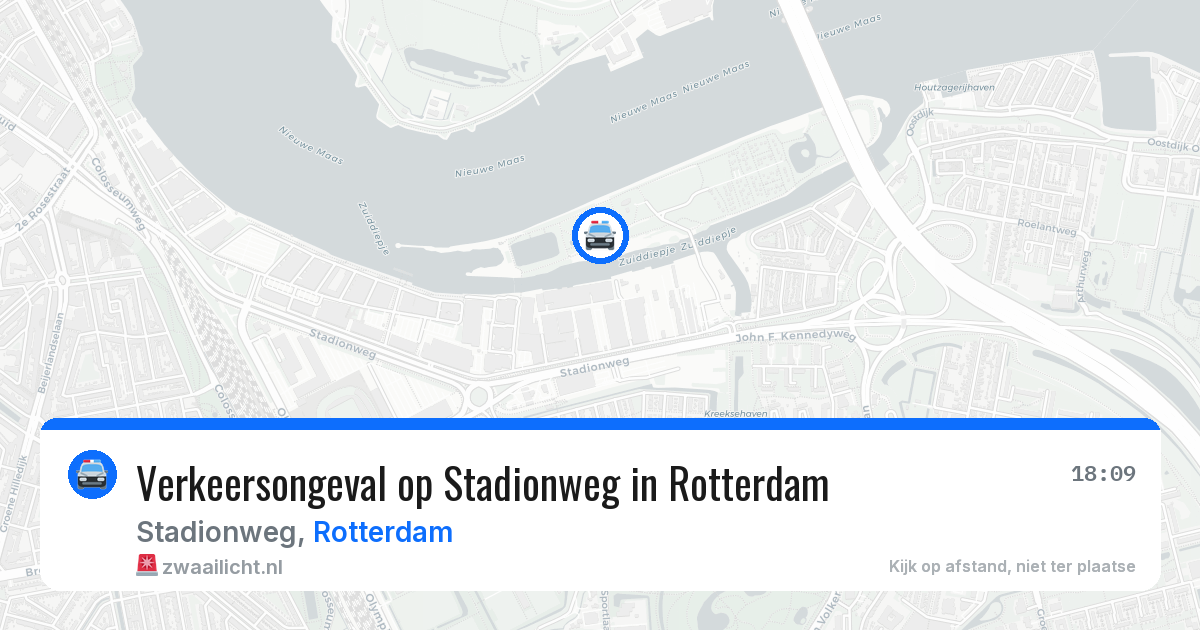 Verkeersongeval op Stadionweg in Rotterdam — 21 apr 2026