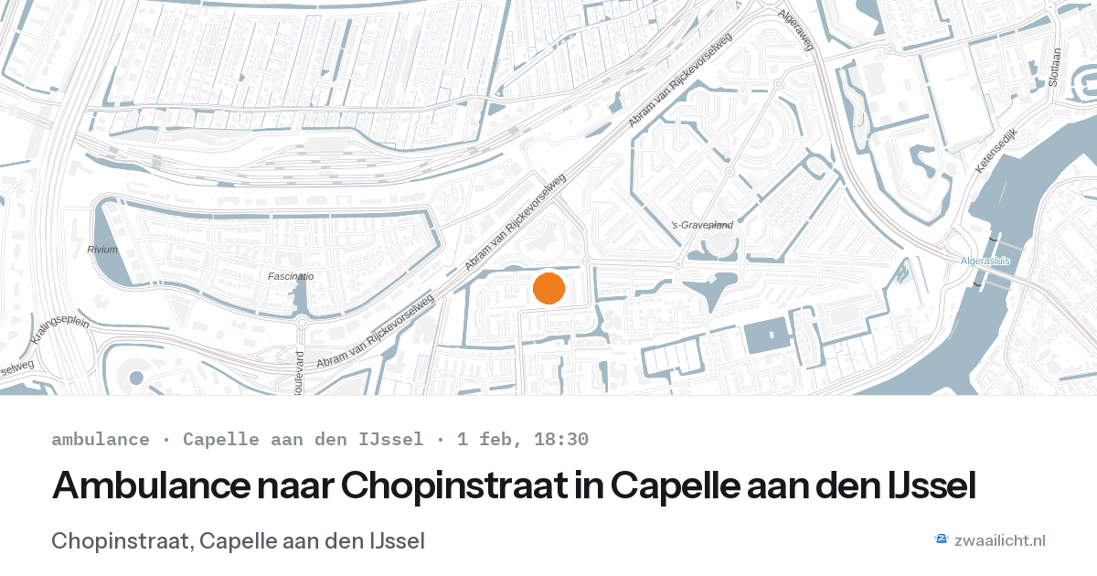 Ambulance naar Chopinstraat in Capelle aan den IJssel — 1 feb 2026