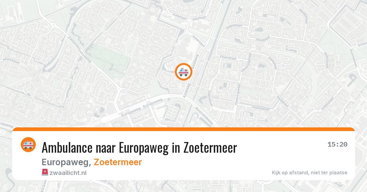 Ambulance naar Europaweg in Zoetermeer — 8 aug 2026