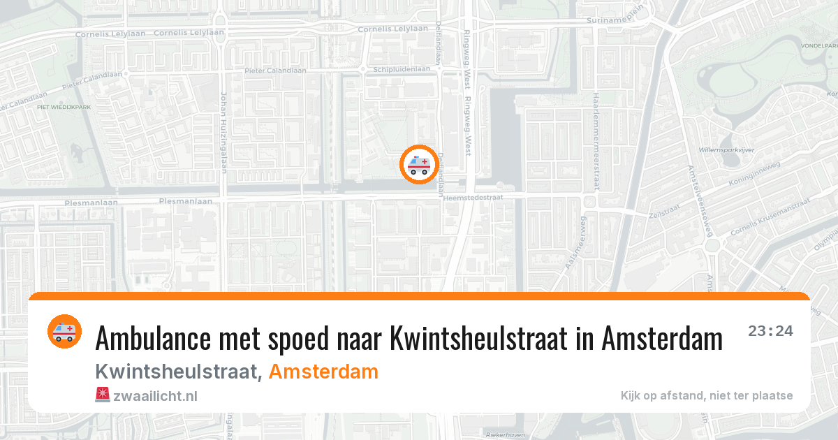 Ambulance met spoed naar Kwintsheulstraat in Amsterdam — 7 mei 2026