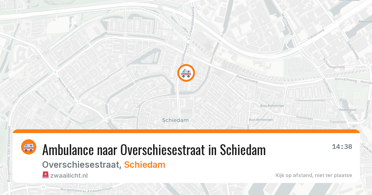 Ambulance naar Overschiesestraat in Schiedam — 16 mei 2026