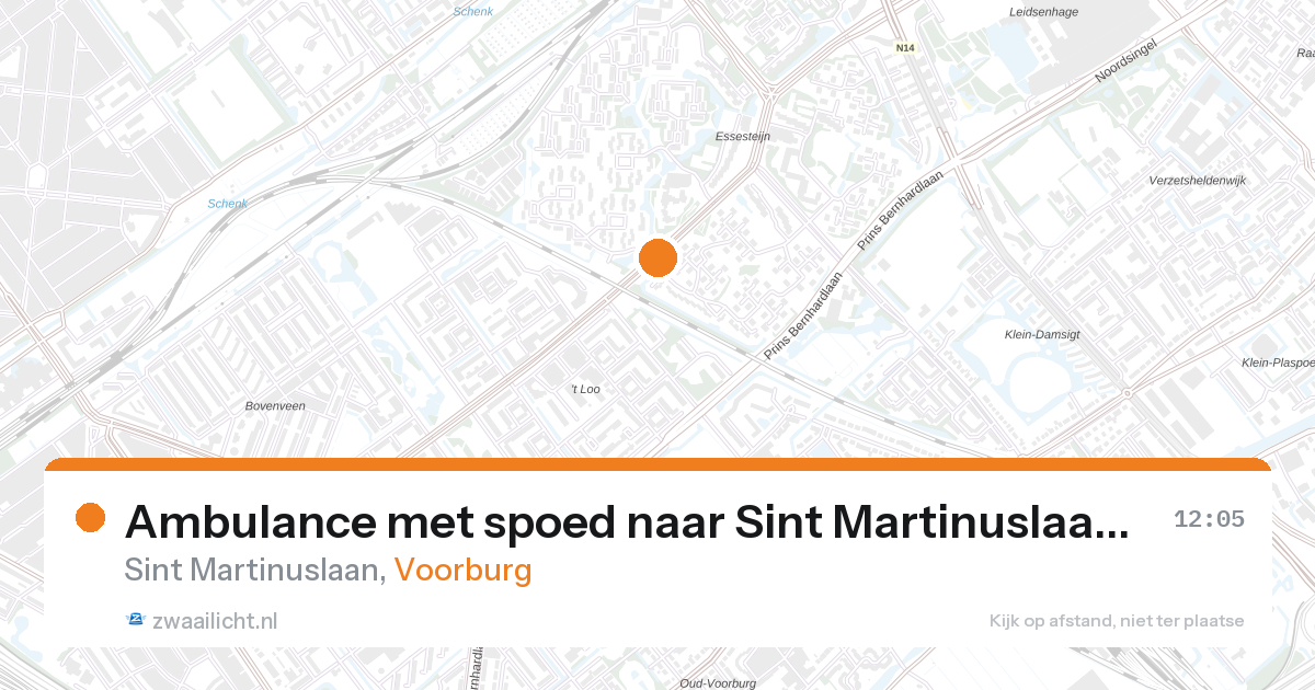 Ambulance met spoed naar Sint Martinuslaan in Voorburg — 28 aug 2026