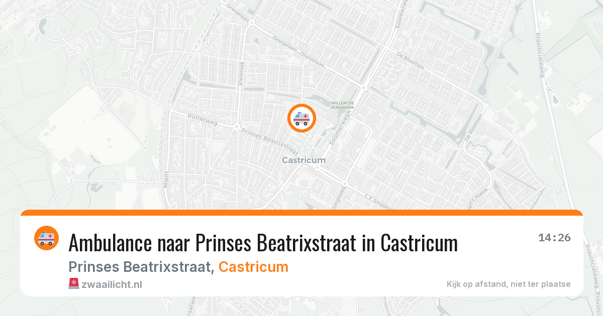 Ambulance naar Prinses Beatrixstraat in Castricum — 3 mei 2026