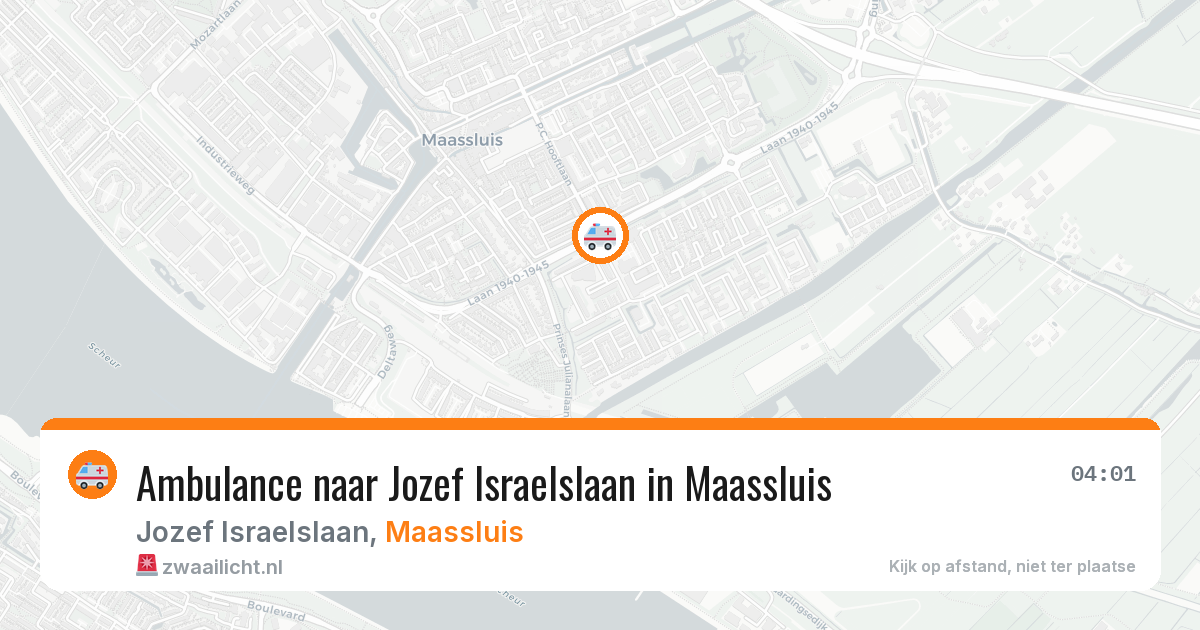 Ambulance naar Jozef Israelslaan in Maassluis — 9 apr 2026