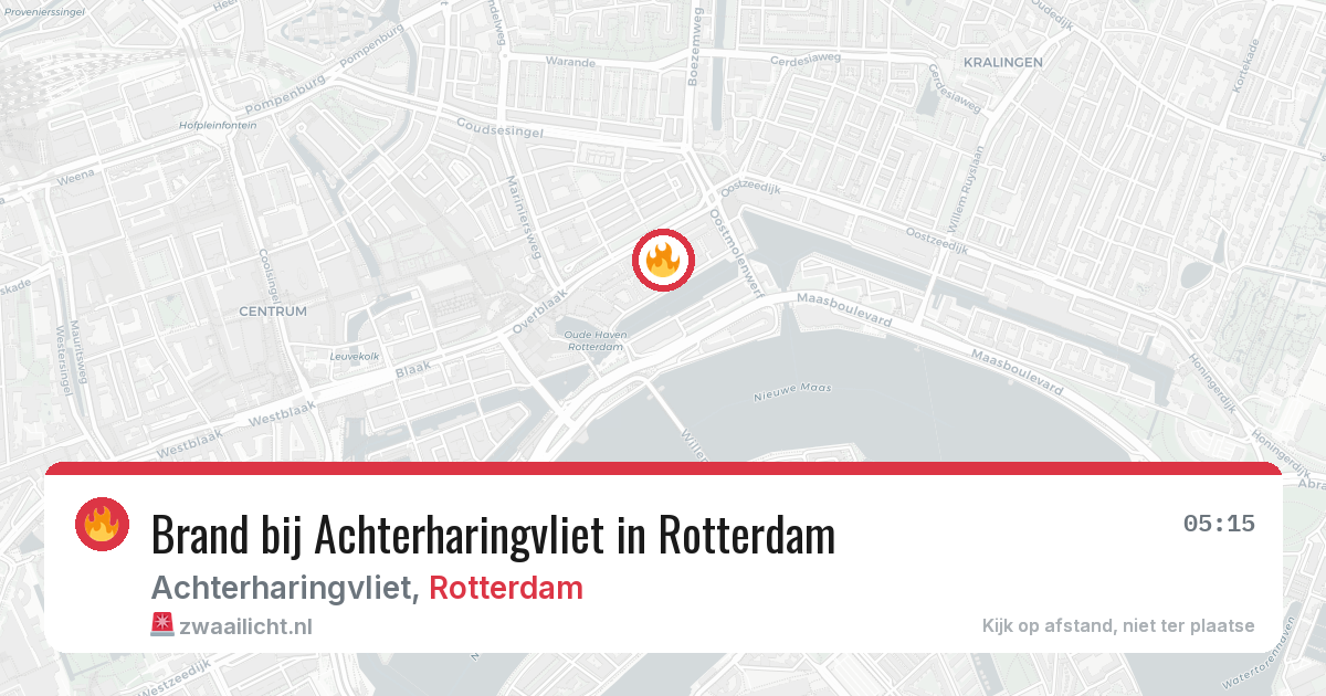 Brand bij Achterharingvliet in Rotterdam — 11 jun 2026