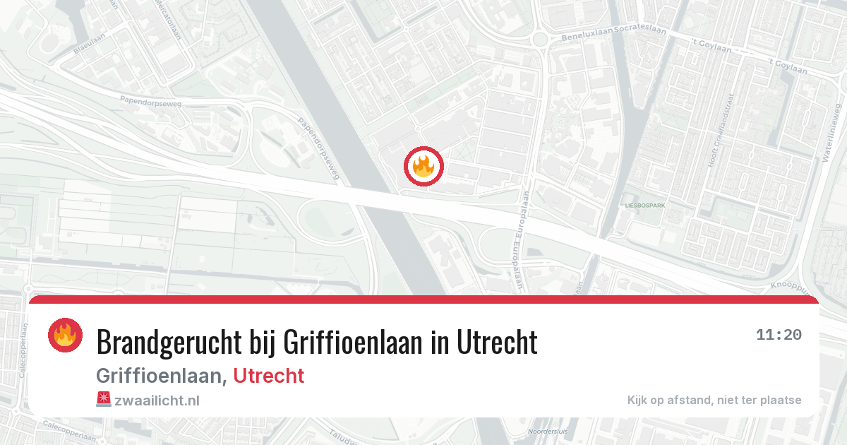 Brandgerucht bij Griffioenlaan in Utrecht — 10 aug 2026