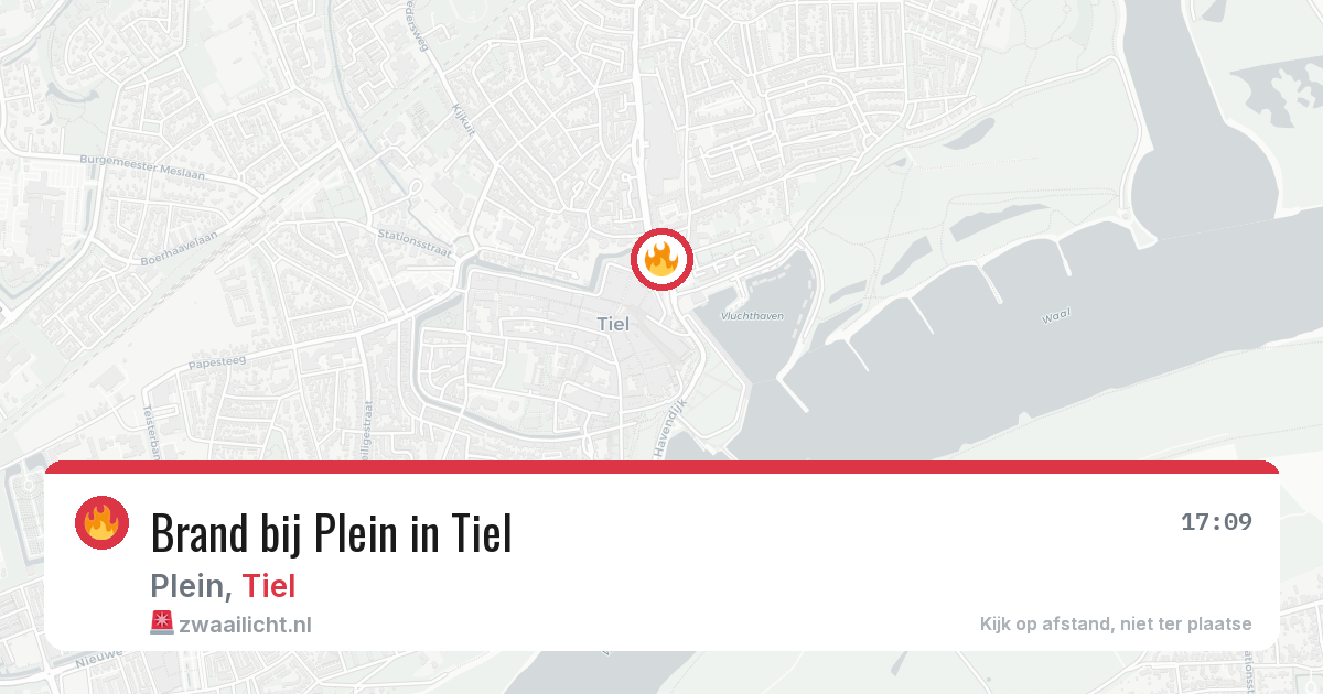Brand bij Plein in Tiel — 22 jul 2026