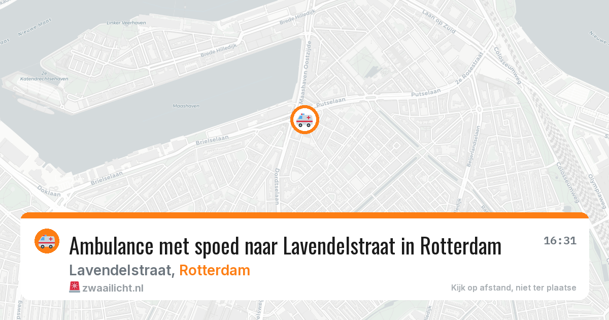 Ambulance met spoed naar Lavendelstraat in Rotterdam — 10 aug 2026