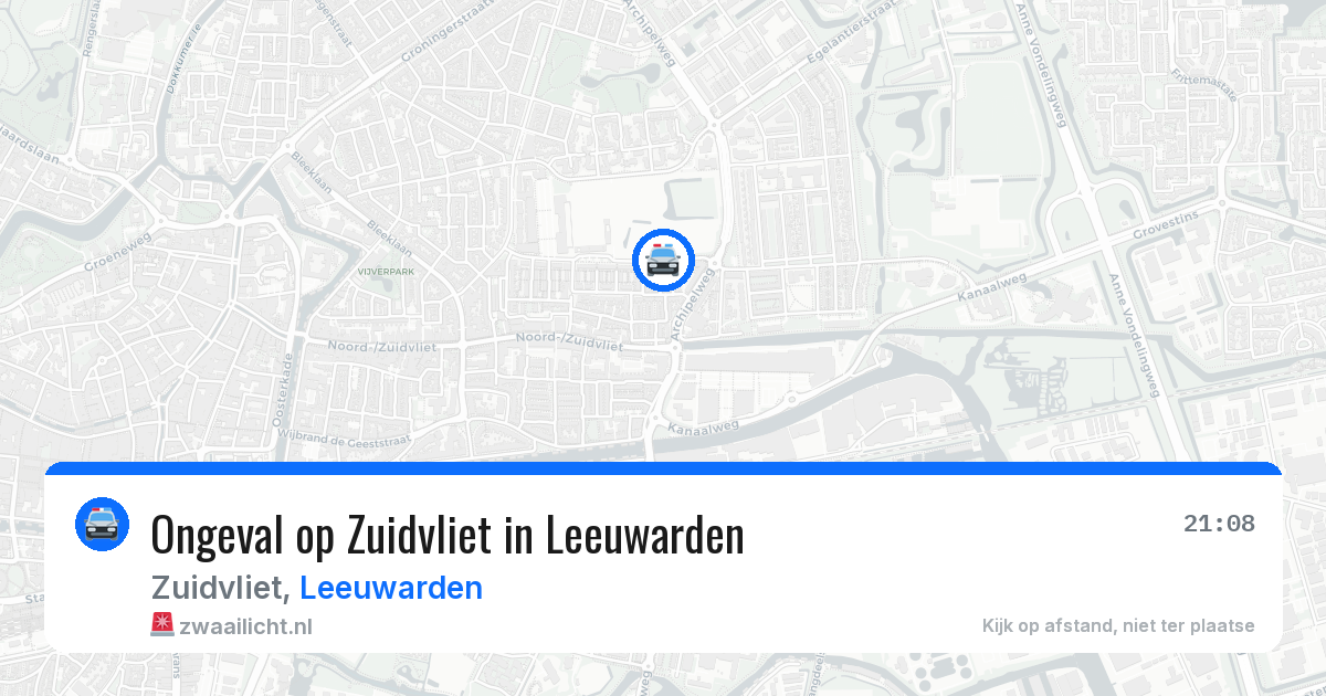 Ongeval op Zuidvliet in Leeuwarden — 19 jan 2026