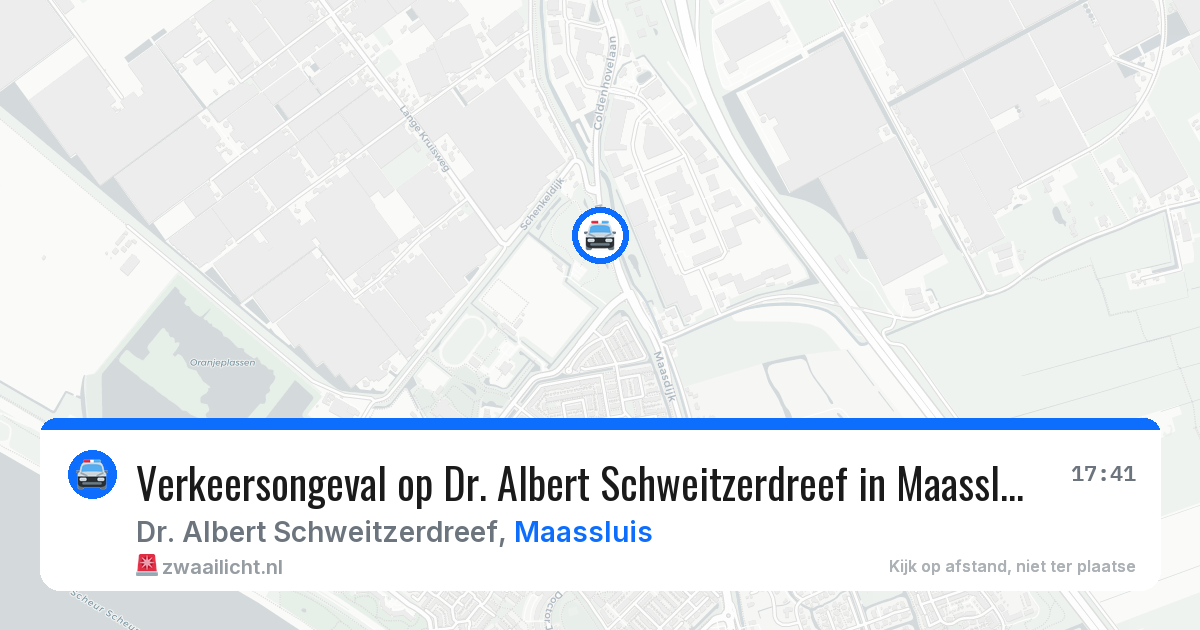 Verkeersongeval op Dr. Albert Schweitzerdreef in Maassluis — 5 mei 2026