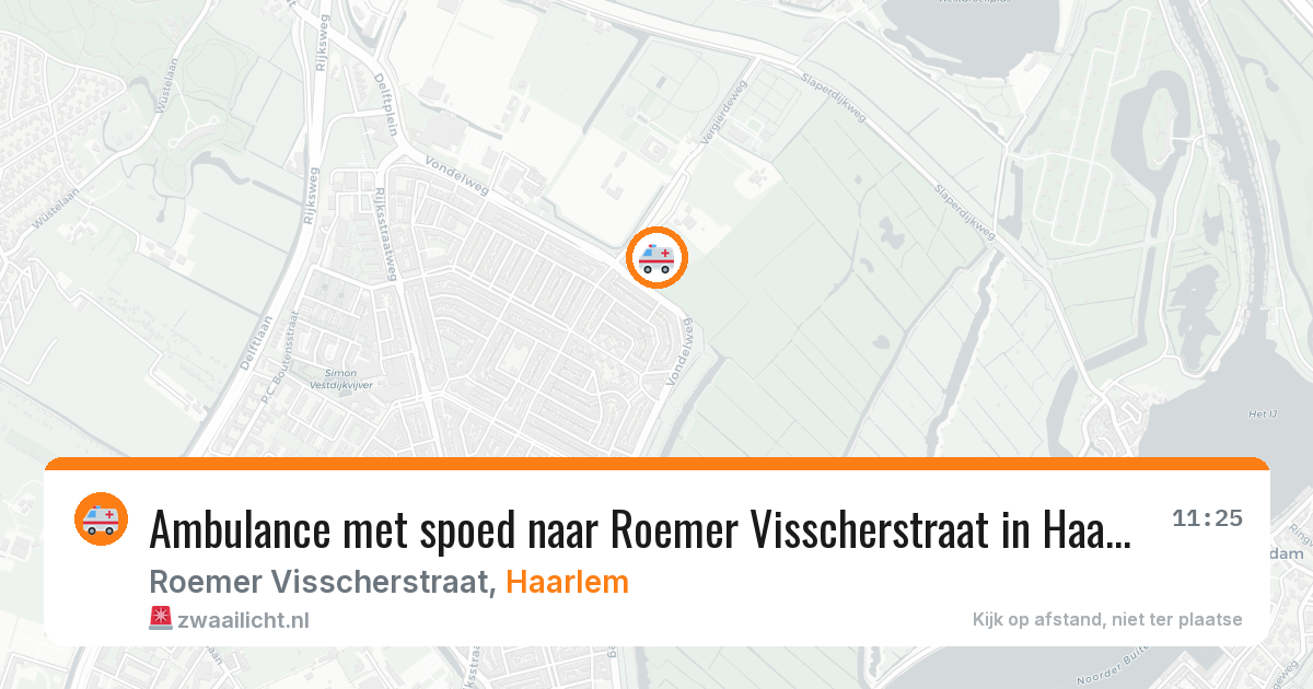 Ambulance met spoed naar Roemer Visscherstraat in Haarlem — 10 feb 2026