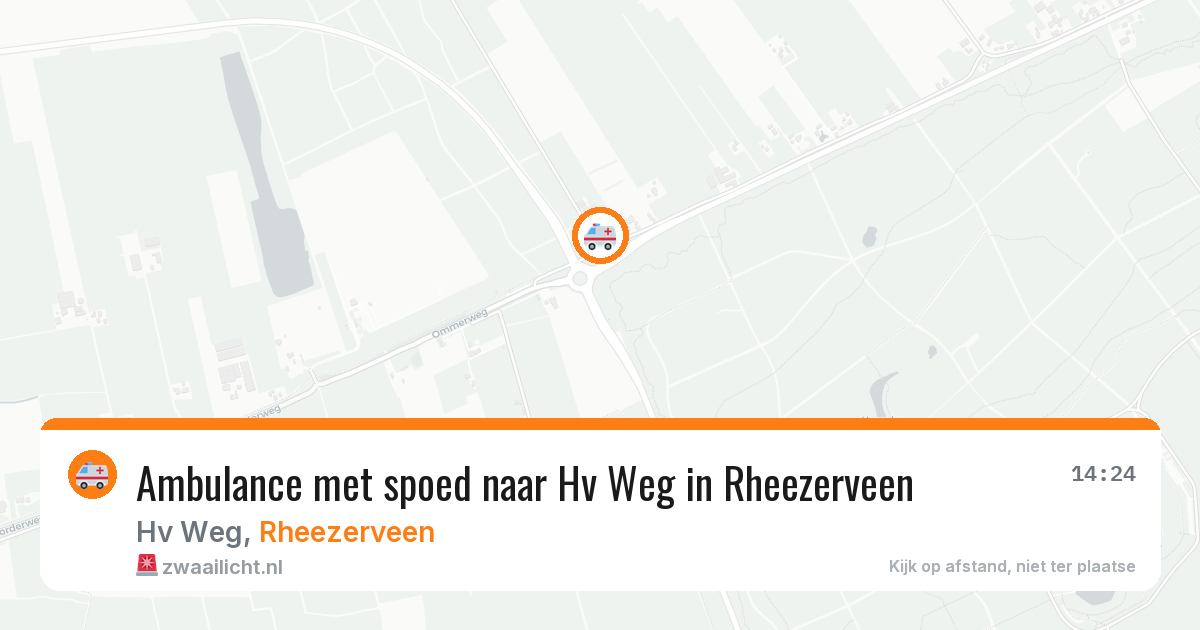 Ambulance met spoed naar Hv Weg in Rheezerveen — 12 jun 2026