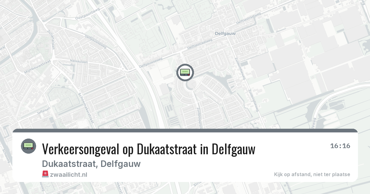 Verkeersongeval op Dukaatstraat in Delfgauw — 8 mrt 2026