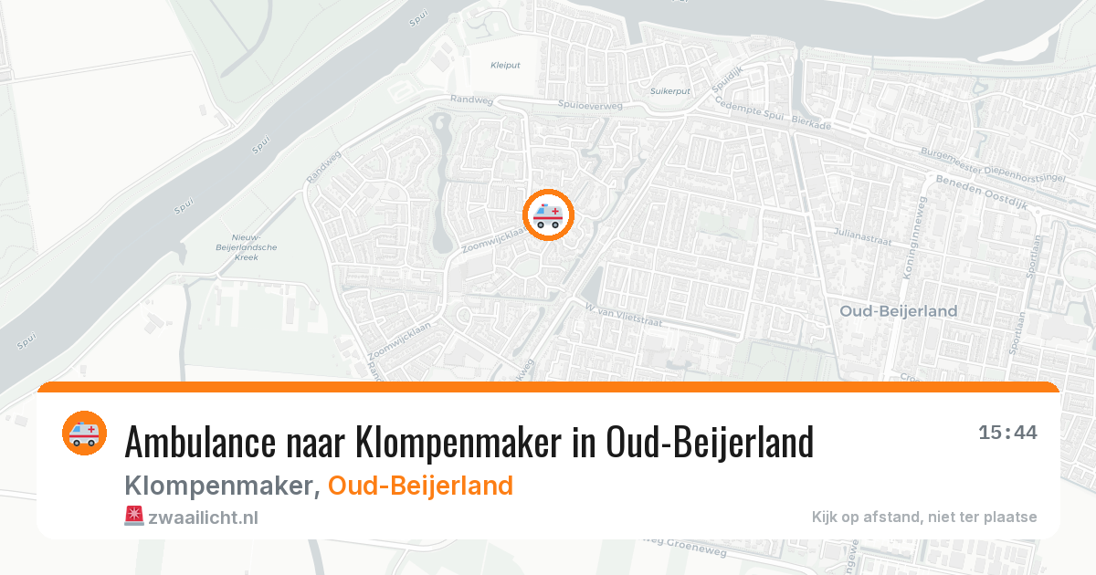 Ambulance naar Klompenmaker in Oud-Beijerland — 8 jul 2026