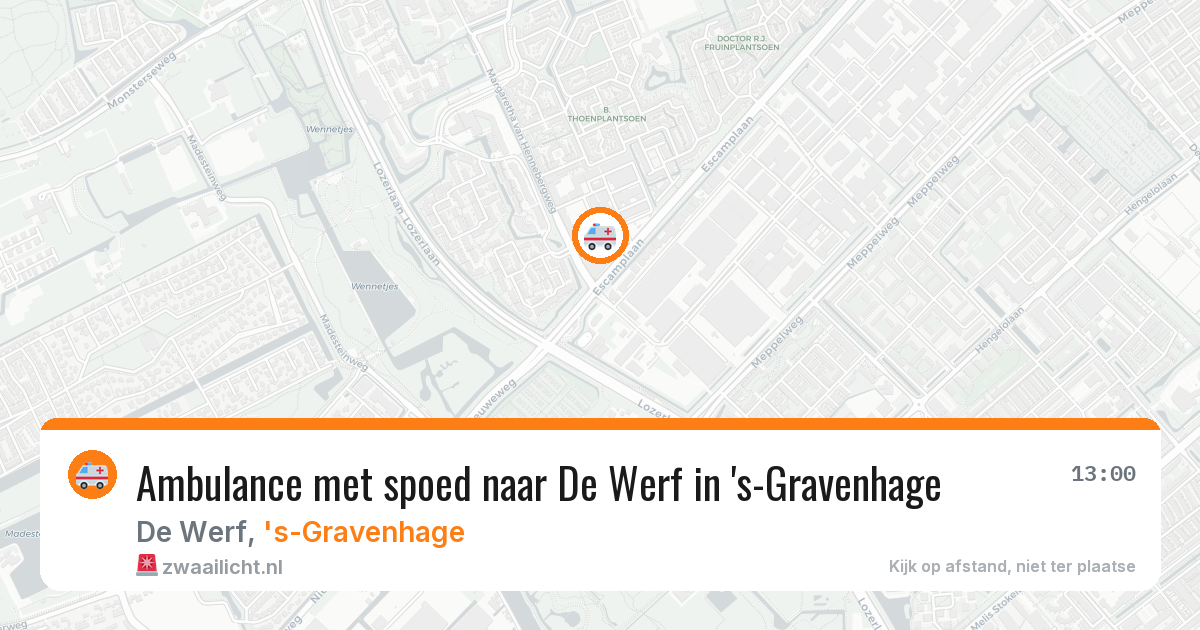 Ambulance met spoed naar De Werf in 's-Gravenhage — 2 apr 2026