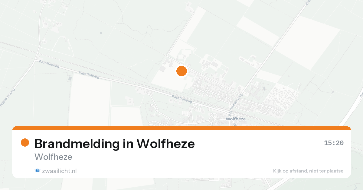 Brandmelding in Wolfheze — 24 aug 2026