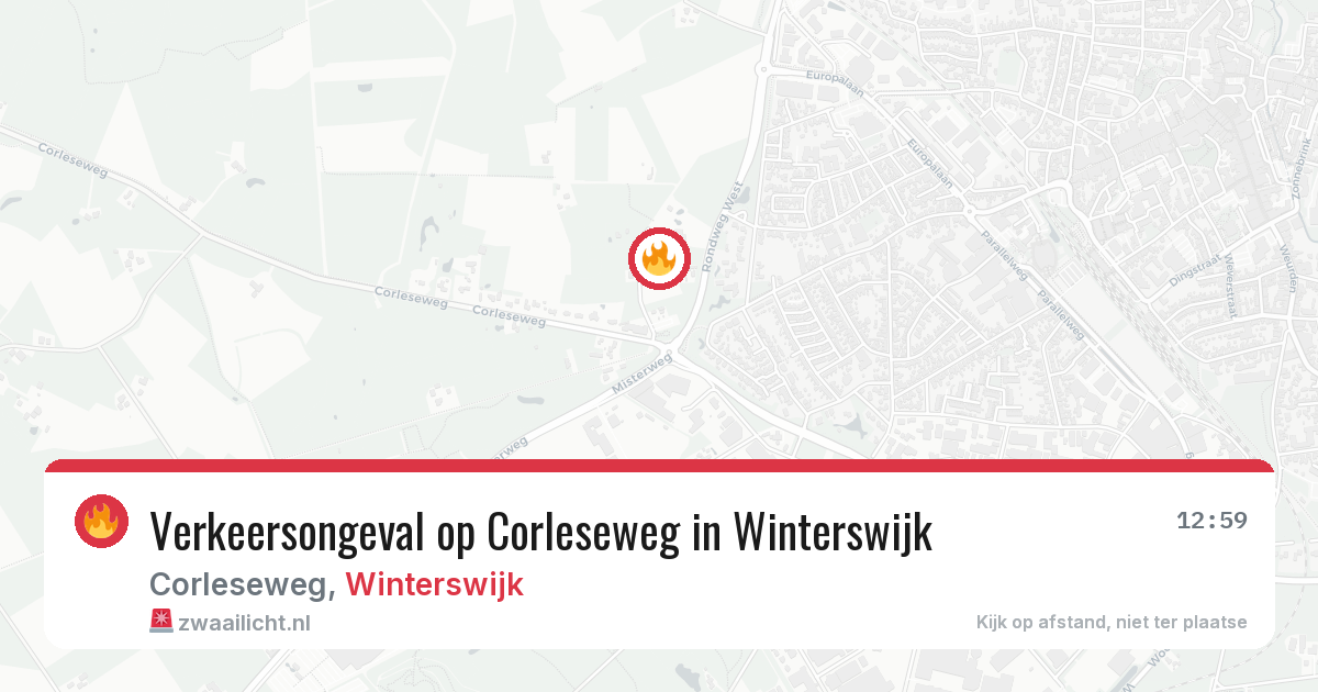 Verkeersongeval op Corleseweg in Winterswijk — 12 jun 2026