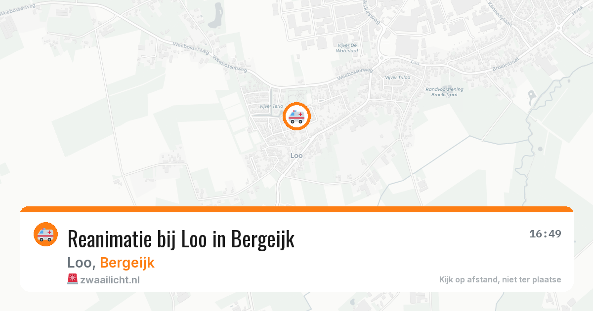 Reanimatie bij Loo in Bergeijk — 29 mei 2026