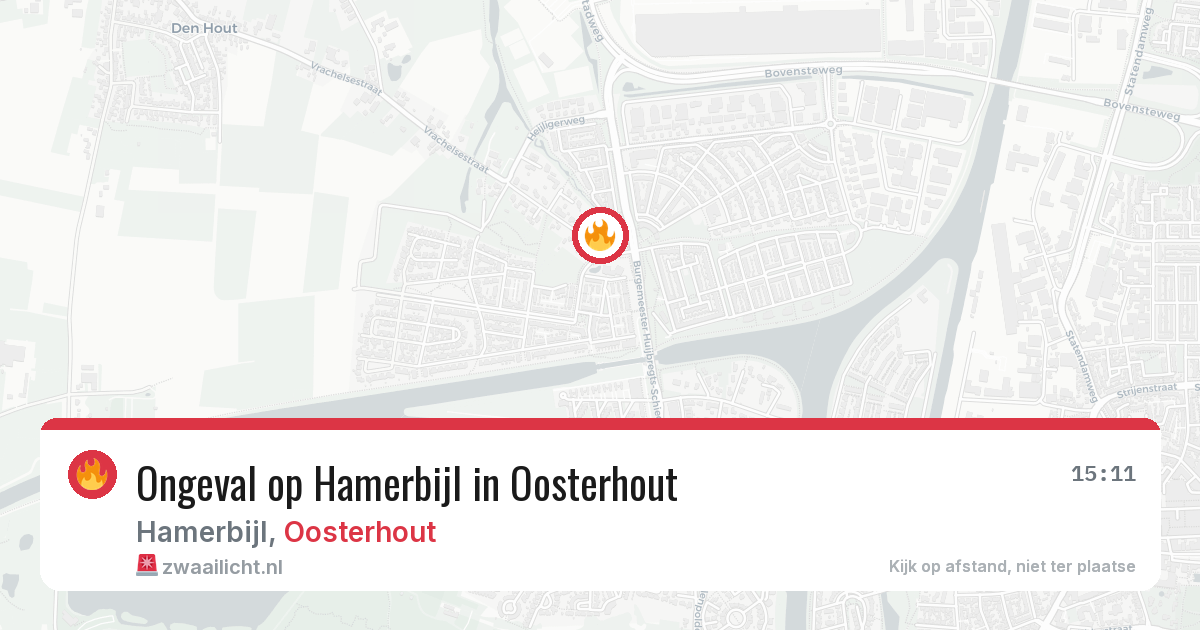 Ongeval op Hamerbijl in Oosterhout — 16 mrt 2026
