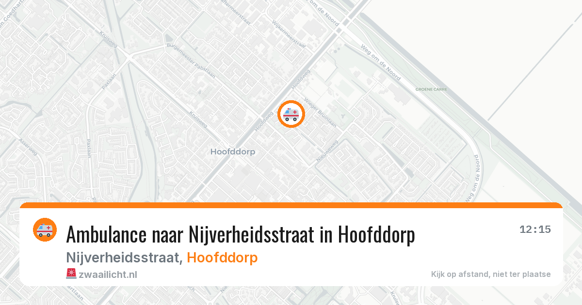 Ambulance naar Nijverheidsstraat in Hoofddorp — 2 aug 2026