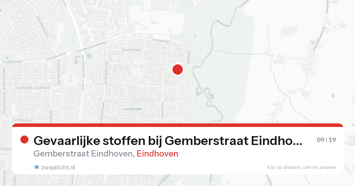 Gevaarlijke stoffen bij Gemberstraat Eindhoven in Eindhoven — 18 aug 2026