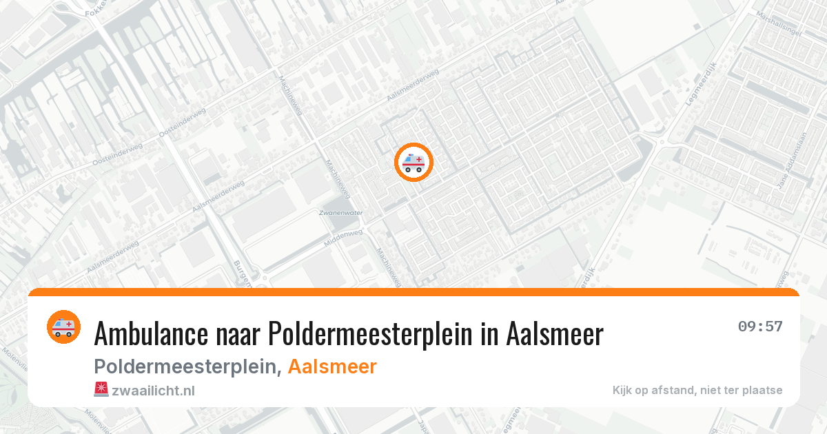Ambulance naar Poldermeesterplein in Aalsmeer — 7 mei 2026