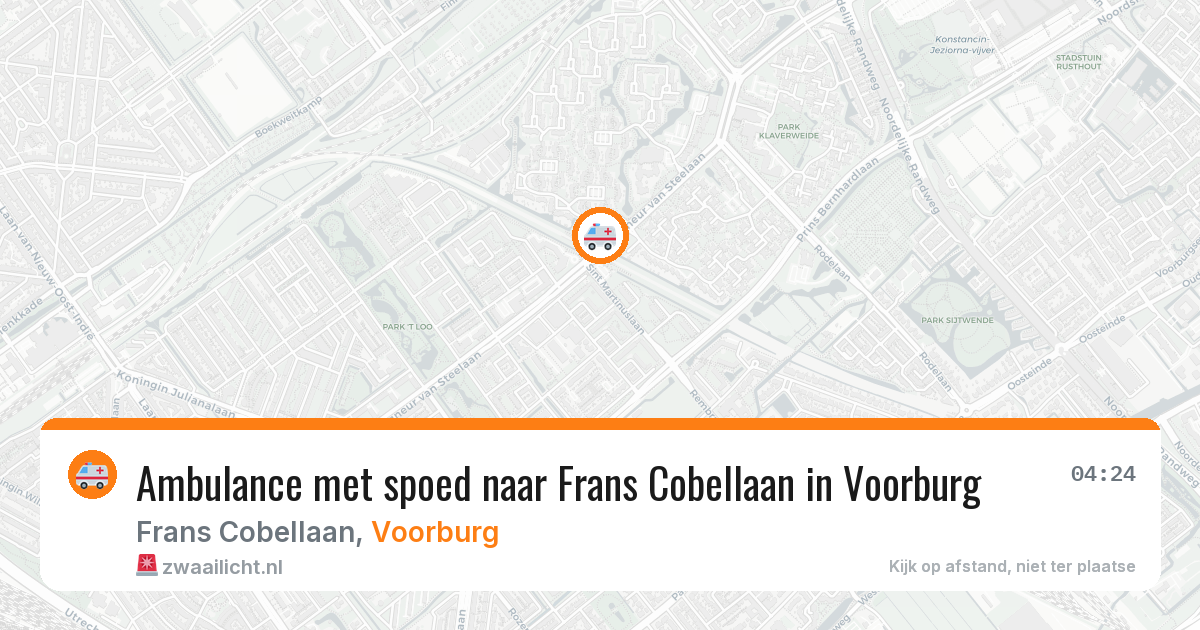 Ambulance met spoed naar Frans Cobellaan in Voorburg — 3 aug 2026