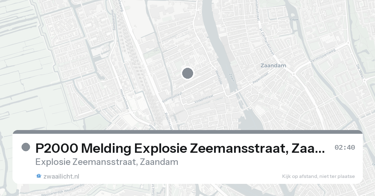 P2000 Melding Explosie Zeemansstraat, Zaandam — 31 jan 2026