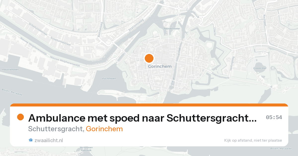 Ambulance met spoed naar Schuttersgracht in Gorinchem — 16 aug 2026