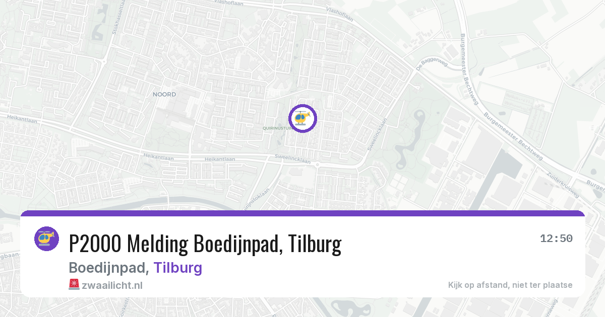 P2000 Melding Boedijnpad, Tilburg — 21 jun 2026