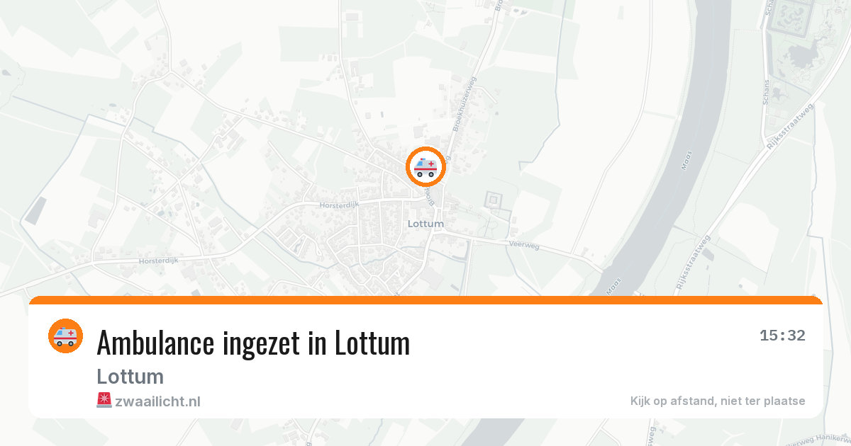 Ambulance ingezet in Lottum — 6 jul 2026 | 🚨 Zwaailicht.nl