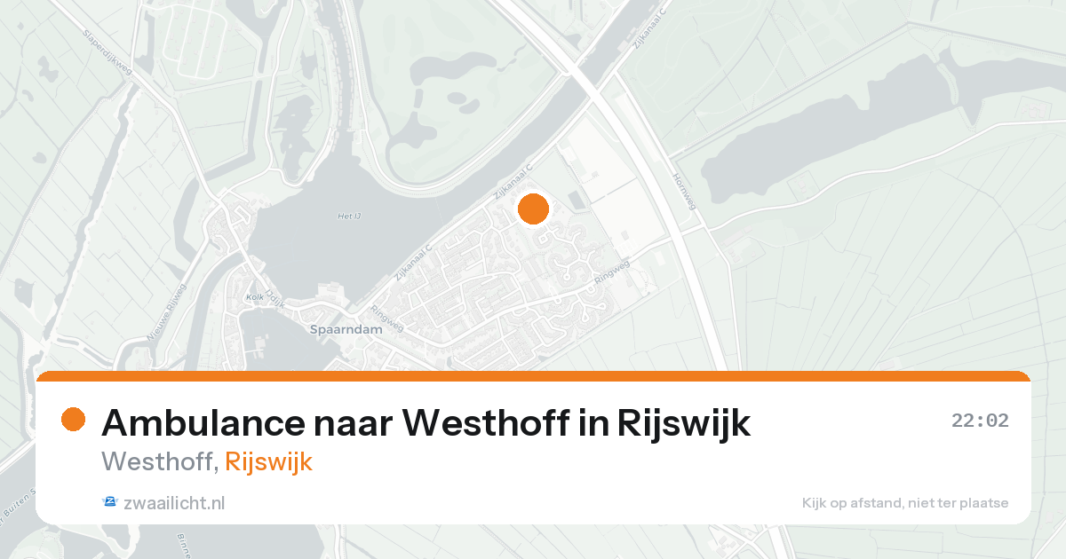 Ambulance naar Westhoff in Rijswijk — 16 aug 2026