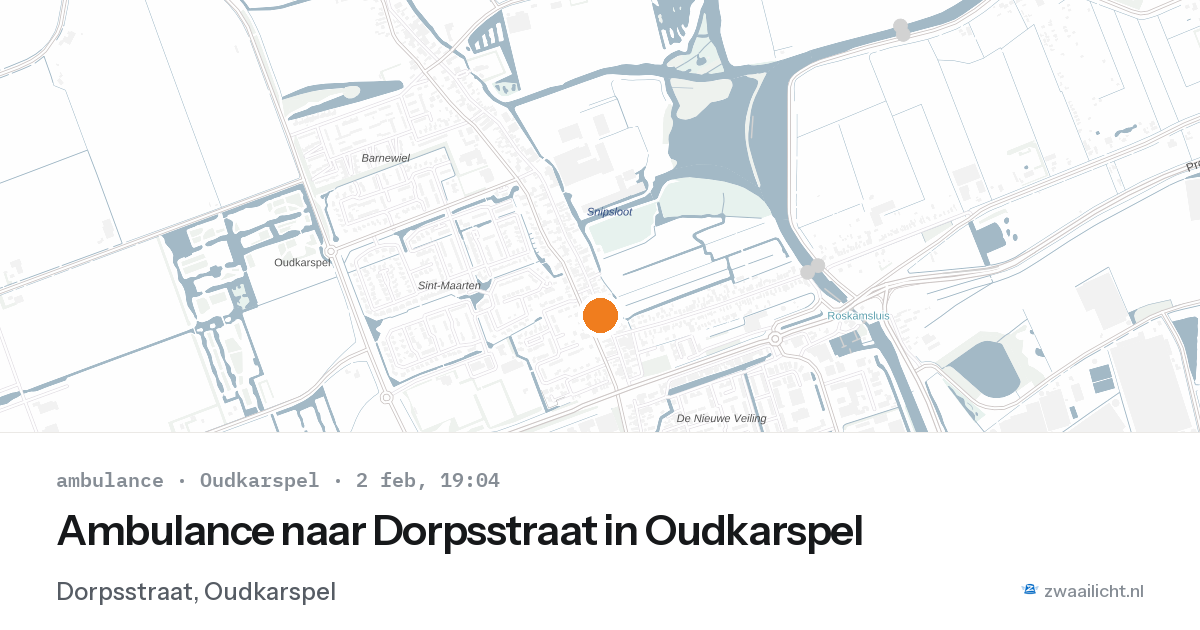 Ambulance naar Dorpsstraat in Oudkarspel — 2 feb 2026