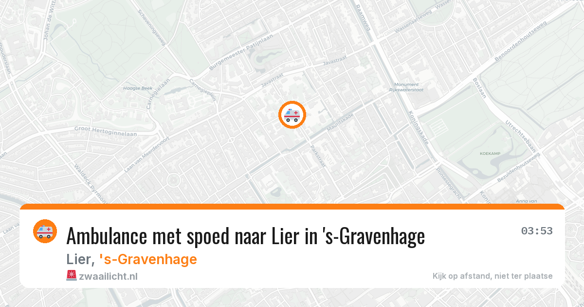Ambulance met spoed naar Lier in 's-Gravenhage — 27 apr 2026