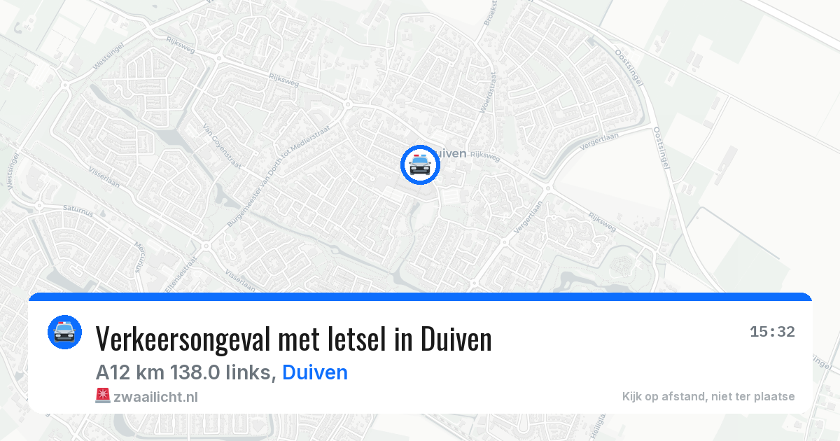 Verkeersongeval met letsel in Duiven — 17 jul 2026