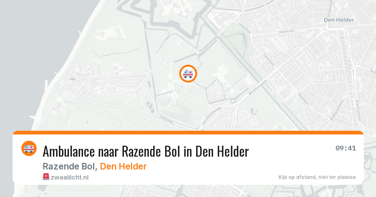 Ambulance naar Razende Bol in Den Helder — 7 jun 2026
