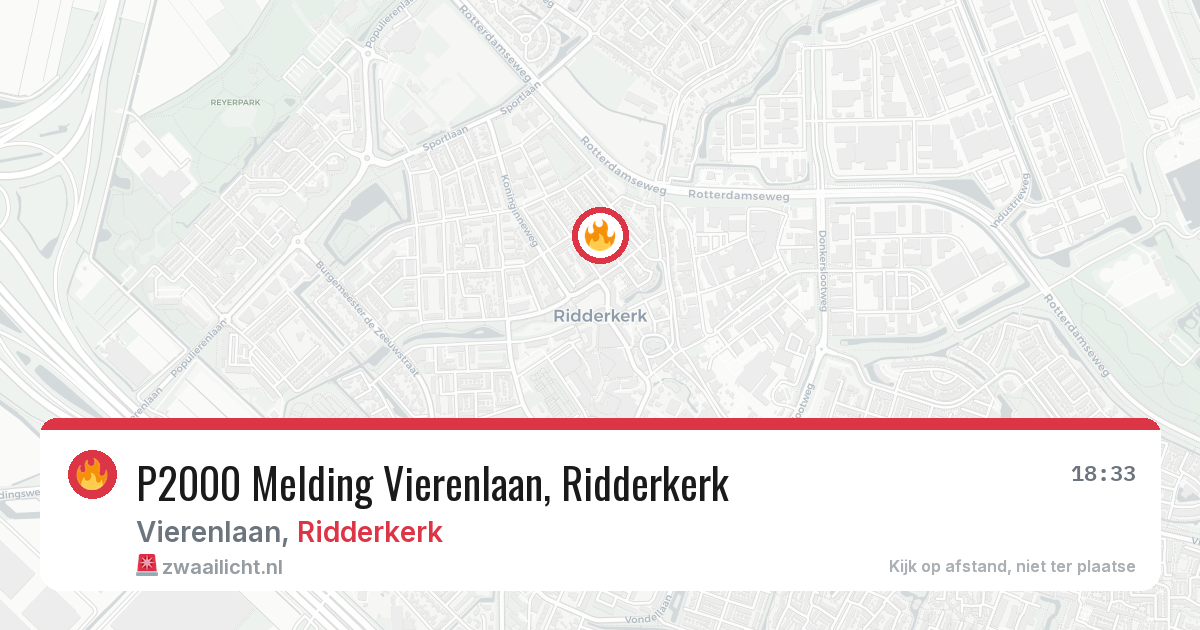 P2000 Melding Vierenlaan, Ridderkerk — 28 jul 2026