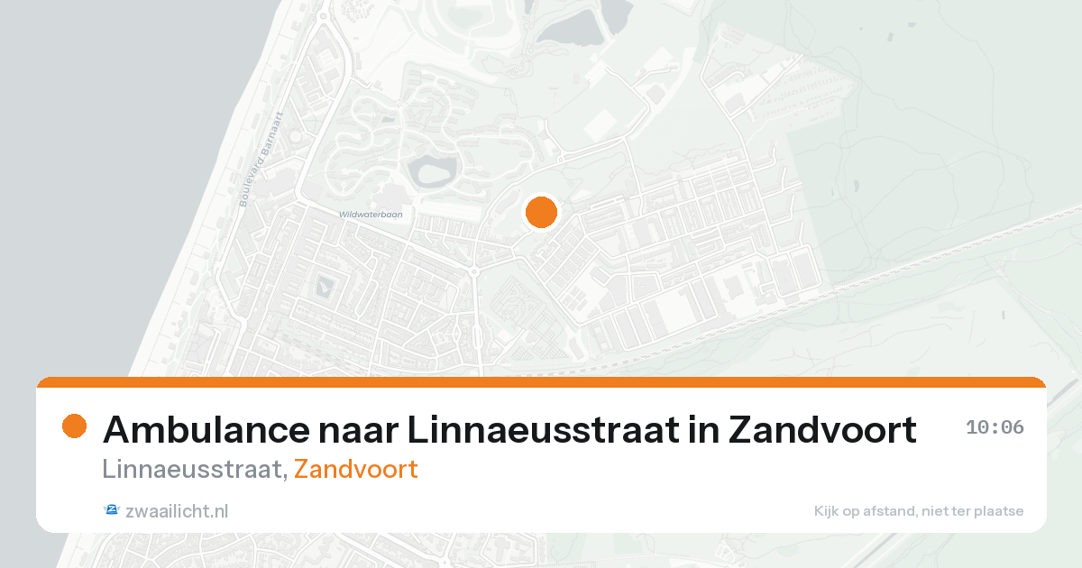 Ambulance naar Linnaeusstraat in Zandvoort — 22 aug 2026