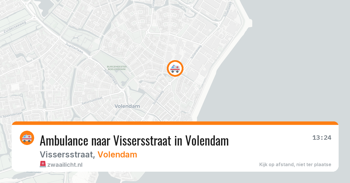 Ambulance naar Vissersstraat in Volendam — 11 apr 2026
